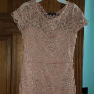 Ivory laced colored dress